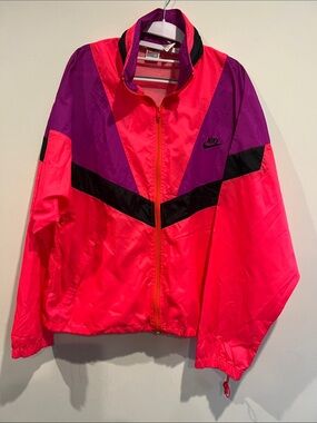 Vintage 90s Nike Colorblock Windbreaker Jacket - Gray Tag - Size M